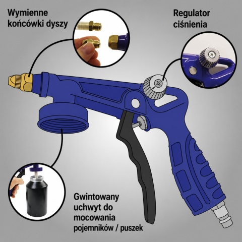 Pneumatyczny pistolet do konserwacji podwozia BITUXX