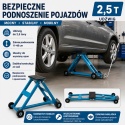 Podnośnik nożycowy BITUXX 2,5T płaska platforma 11-48cm na korbę ręczną