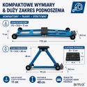 Podnośnik nożycowy BITUXX 2,5T płaska platforma 11-48cm na korbę ręczną