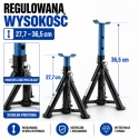 Podstawki Samochodowe 2x 2000 kg BITUXX – Kobyłki Warsztatowe Regulowane Składane