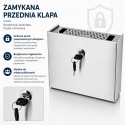 Popielniczka naścienna Popielnica ze stali inox na klucz BITUXX 20cm