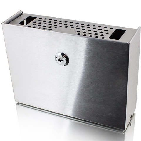 Popielniczka naścienna Popielnica ze stali inox na klucz BITUXX 20cm