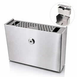 Popielniczka naścienna Popielnica ze stali inox na klucz BITUXX 20cm