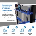 Profesjonalny stół warsztatowy/spawalniczy BITUXX na kółkach o nośności 250 kg - mobilny roboczy do spawania i montażu