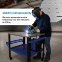 Profesjonalny stół warsztatowy/spawalniczy BITUXX na kółkach o nośności 250 kg - mobilny roboczy do spawania i montażu