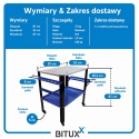 Profesjonalny stół warsztatowy/spawalniczy BITUXX na kółkach o nośności 250 kg - mobilny roboczy do spawania i montażu