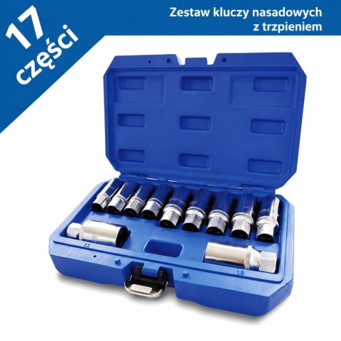 Profesjonalny zestaw wykrętaków do szpilek - BITUXX 11 elementów (napęd 1/2″)