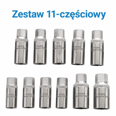 Profesjonalny zestaw wykrętaków do szpilek - BITUXX 11 elementów (napęd 1/2″)