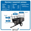 Przyczepka-wywrotka do traktorka ogrodowego/quada 300 kg ogrodowa 114×76 cm