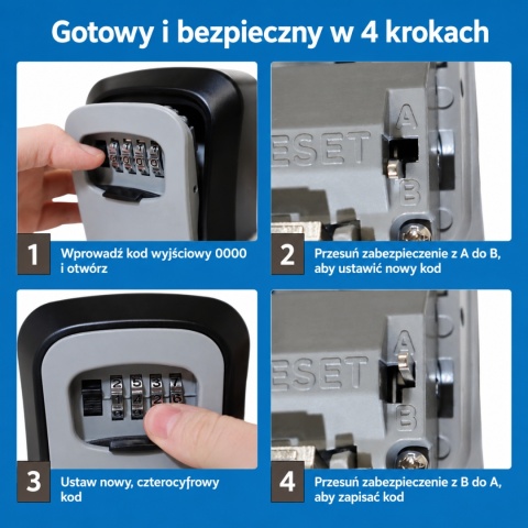 Sejf na klucze z zamkiem szyfrowym Mini sejfik Skrytka na szyfr PIN