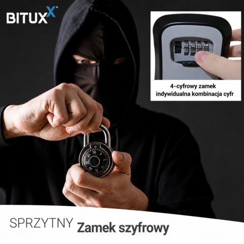 Sejf na klucze z zamkiem szyfrowym Mini sejfik Skrytka na szyfr PIN