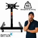 Stojak na silnik 570 kg obrotowy mobilny warsztatowy 4 koła 360°