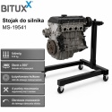 Stojak na silnik 570 kg obrotowy mobilny warsztatowy 4 koła 360°