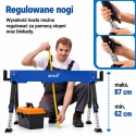 Stół roboczy / kozioł składany regulowany - 600 kg, wysokość 62-87 cm BITUXX