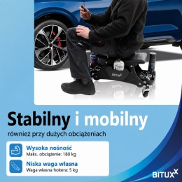 Stołek Taboret Warsztatowy na kołach obrotowych Bituxx wytrzymały