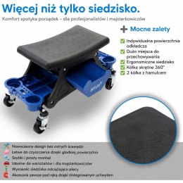 Stołek Taboret Warsztatowy na kołach obrotowych Bituxx wytrzymały