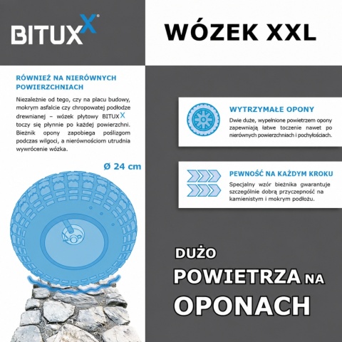 Wózek transportowy do płyt 200kg Bituxx stalowa mocna konstrukcja do transportu