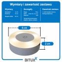 Zestaw 5x Lampka Nocna LED Dotykowa USB - 3 Barwy Światła, Samoprzylepna