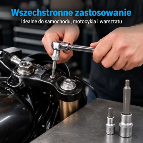 Zestaw Kluczy imbusowych nasadowe Imbusy 18 elementów BITUXX
