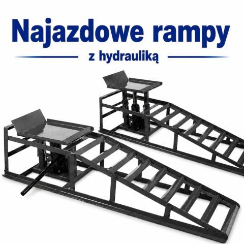 Zestaw Ramp z podnośnikiem Hydraulicznym Rampy najazdowe 4t BITUXX