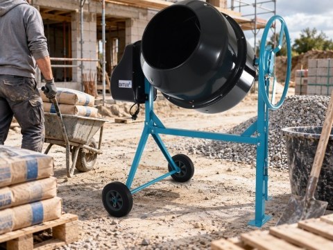 Betoniarka elektryczna BITUXX 200 l 850 W do betonu i zapraw