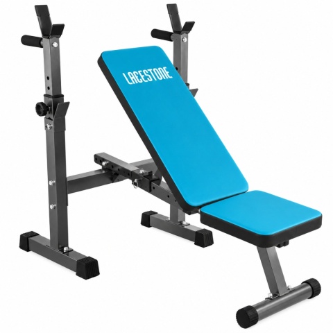 LACESTONE Ławka treningowa płaska regulowana pochylona trening Fitness
