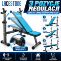 LACESTONE Ławka treningowa płaska regulowana pochylona trening Fitness