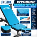 LACESTONE Ławka treningowa płaska regulowana pochylona trening Fitness