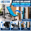 LACESTONE Ławka treningowa płaska regulowana pochylona trening Fitness