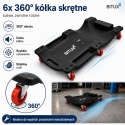 Leżanka warsztatowa BITUXX na kółkach 120/150 kg 6 kółek 360° wielowariantowa