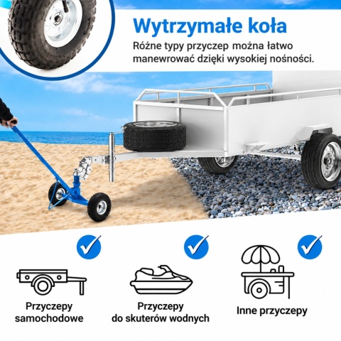 Manewrownik Do Przyczepy Z Kołem Podporowym 270kg Regulacja BITUXX