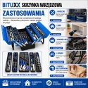 Skrzynka narzędziowa zestaw 85 elementów klucze nasadki bity śrubokręt komplet narzędzi