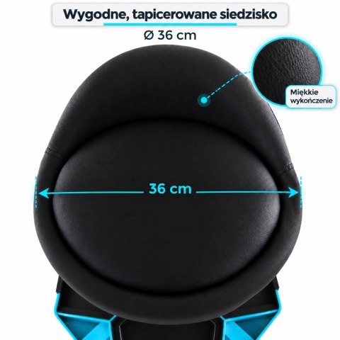 Stołek warsztatowy BITUXX Pro Line z regulacją wysokości 43-53 cm, wygodnym siedziskiem, 4 kółka