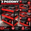 Wózek warsztatowy na narzędzia kolor czerwony na kółkach