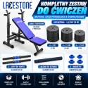 ZESTAW ŁAWKA TRENINGOWA Z ZESTAWEM HANTLI 2W1 40KG DOMOWA SIŁOWNIA