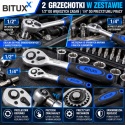 Zestaw Kluczy nasadowych Grzechotka 108 elementów Klucze w walizce
