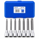 Zestaw narzędzi Kluczy Nasadki TORX 7 elementów BITUXX T25-T60 3/8"