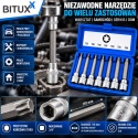 Zestaw narzędzi Kluczy Nasadki TORX 7 elementów BITUXX T25-T60 3/8"