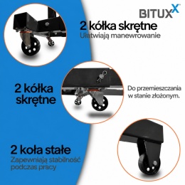 Żuraw warsztatowy hydrauliczny 2t 2000kg składany dźwig do silników bituxx