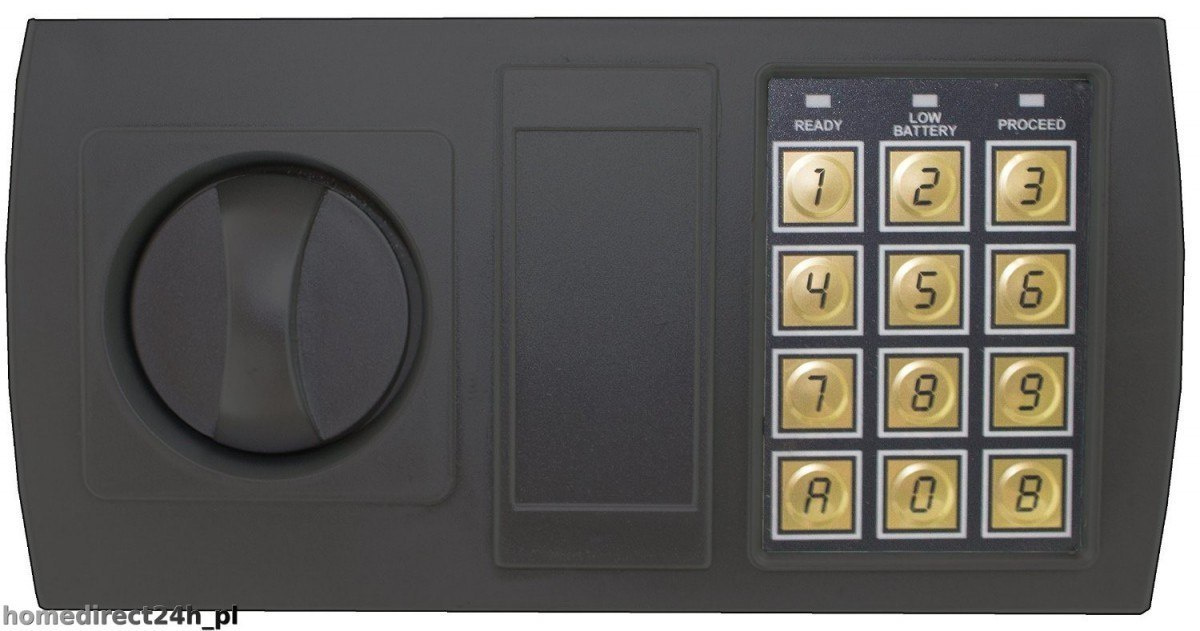 Czarny Sejf meblowy do domu sezam na PIN elektroniczny kod kasa Czarny Sejf meblowy do domu sezam na PIN elektroniczny kod kasa