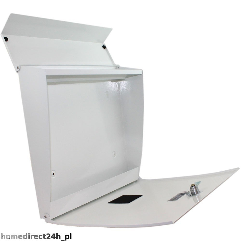 BIAŁA NAŚCIENNA SKRZYNKA POCZTOWA BIAŁA MODERN DESIGN METALOWA BIAŁA NAŚCIENNA SKRZYNKA POCZTOWA BIAŁA MODERN DESIGN METALOWA