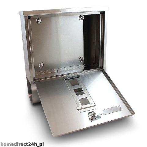 NAŚCIENNA SKRZYNKA POCZTOWA NA LISTY ZE STALI INOX Z GAZETNIKIEM NAŚCIENNA SKRZYNKA POCZTOWA NA LISTY ZE STALI INOX Z GAZETNIKIEM