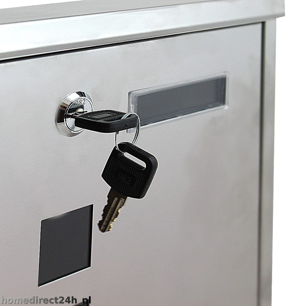 NAŚCIENNA SKRZYNKA POCZTOWA NA LISTY ZE STALI INOX Z GAZETNIKIEM NAŚCIENNA SKRZYNKA POCZTOWA NA LISTY ZE STALI INOX Z GAZETNIKIEM