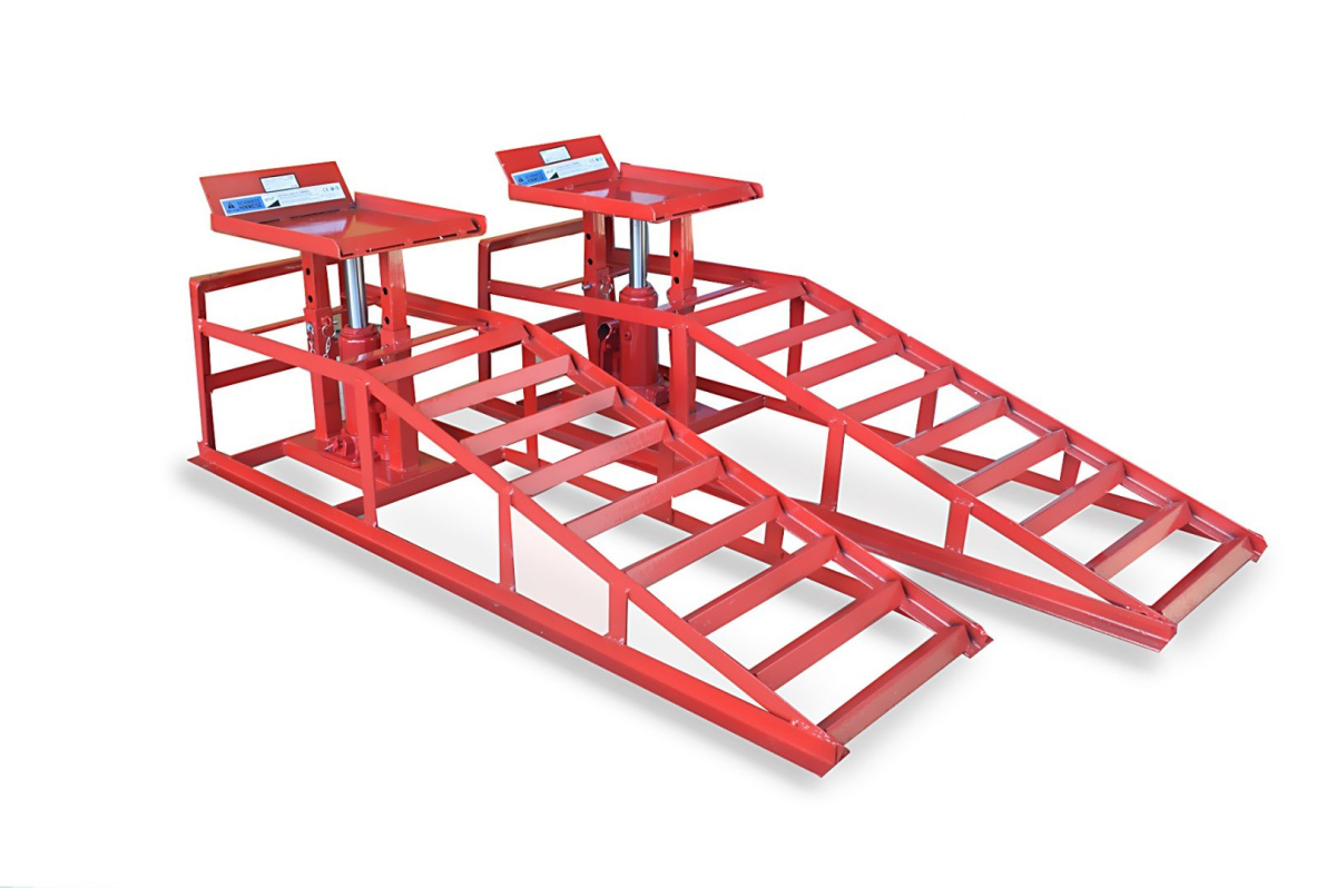 Rampy z podnośnikiem hydraulicznym 2szt Zestaw Ramp Warsztatowych BITUXX Rampy z podnośnikiem hydraulicznym 2szt Zestaw Ramp Warsztatowych BITUXX