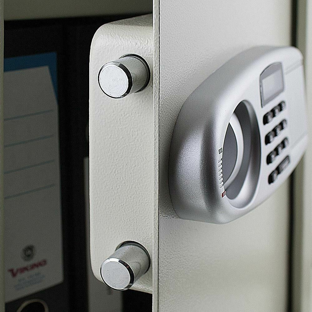 DUŻY JASNOSZARY SEJF SZAFA PANCERNA NA KLUCZ + ELEKTRONICZNY ZAMEK XL DUŻY JASNOSZARY SEJF SZAFA PANCERNA NA KLUCZ + ELEKTRONICZNY ZAMEK XL