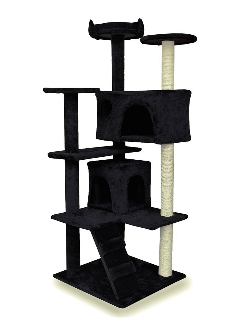 DRAPAK DLA KOTA KOTÓW WIELOPOZIOMOWY 133CM CZARNY DRZEWKO LEGOWISKO DRAPAK DLA KOTA KOTÓW WIELOPOZIOMOWY 133CM CZARNY DRZEWKO LEGOWISKO
