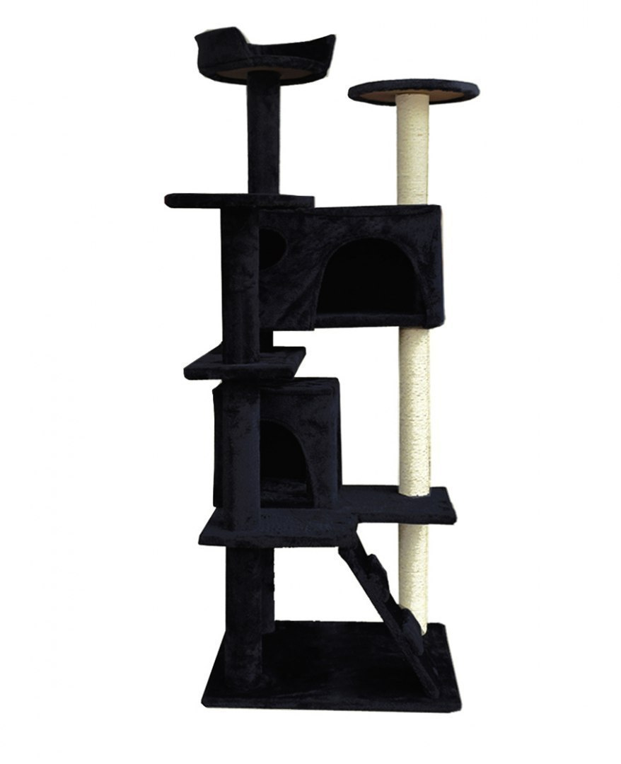 DRAPAK DLA KOTA KOTÓW WIELOPOZIOMOWY 133CM CZARNY DRZEWKO LEGOWISKO DRAPAK DLA KOTA KOTÓW WIELOPOZIOMOWY 133CM CZARNY DRZEWKO LEGOWISKO