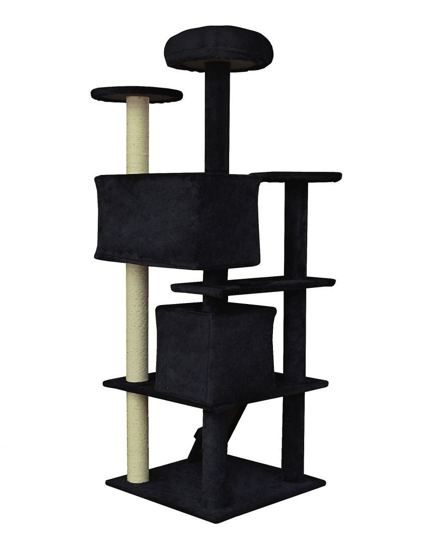 DRAPAK DLA KOTA KOTÓW WIELOPOZIOMOWY 133CM CZARNY DRZEWKO LEGOWISKO DRAPAK DLA KOTA KOTÓW WIELOPOZIOMOWY 133CM CZARNY DRZEWKO LEGOWISKO