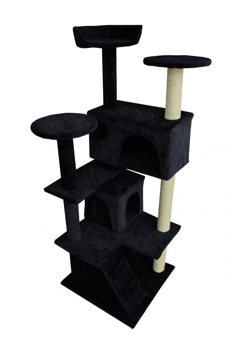 DRAPAK DLA KOTA KOTÓW WIELOPOZIOMOWY 133CM CZARNY DRZEWKO LEGOWISKO DRAPAK DLA KOTA KOTÓW WIELOPOZIOMOWY 133CM CZARNY DRZEWKO LEGOWISKO
