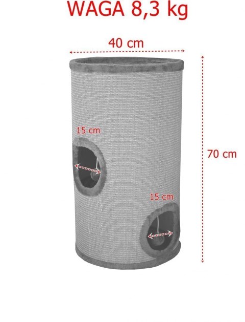 DRAPAK DLA KOTA TUBA 70CM SIWA LEGOWISKO SIZALOWA WIEŻA DO DRAPANIA DRAPAK DLA KOTA TUBA 70CM SIWA LEGOWISKO SIZALOWA WIEŻA DO DRAPANIA